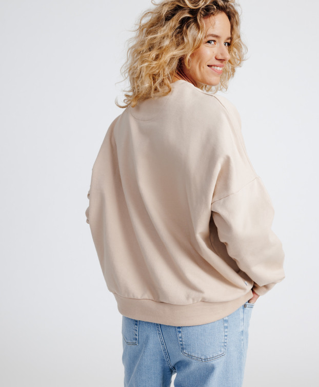 Sweat femme made in France Heidi sable - la Gentle Factory - Vue de dos