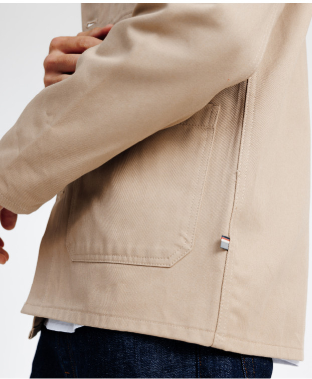 Veste Homme Made In France Valéry Beige  Coton Bio - Gentle Factory