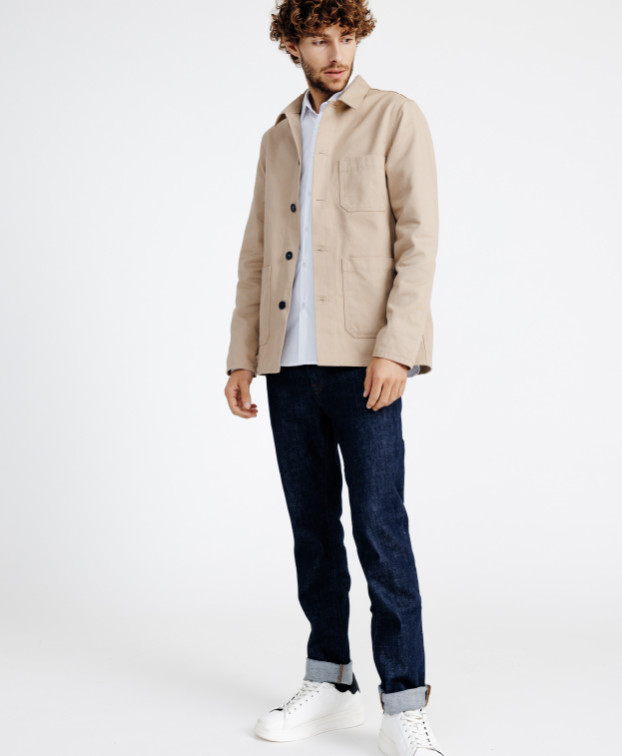 Veste Homme Made In France Valéry Beige  Coton Bio - Gentle Factory