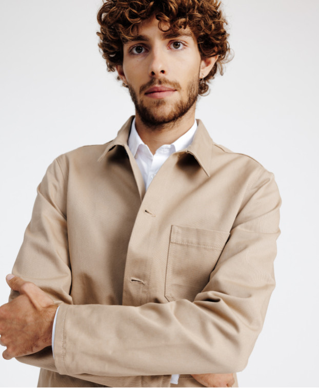 Veste Homme Made In France Valéry Beige  Coton Bio - Gentle Factory