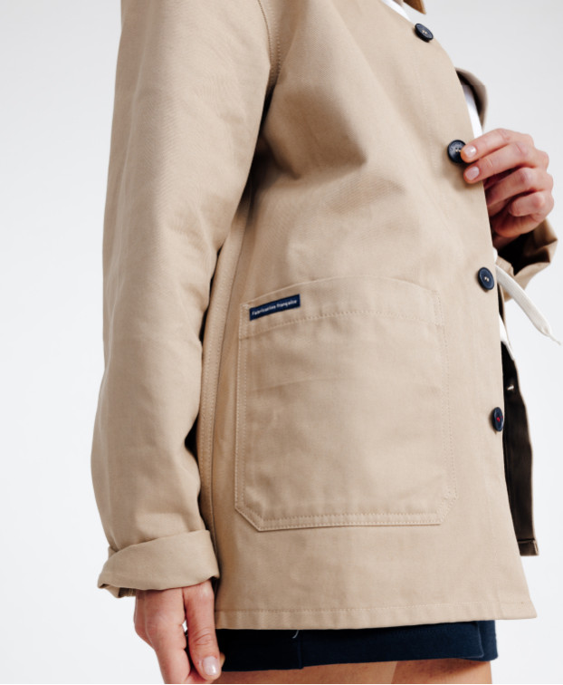 Veste Homme Made In France Valéry Beige  Coton Bio - Gentle Factory