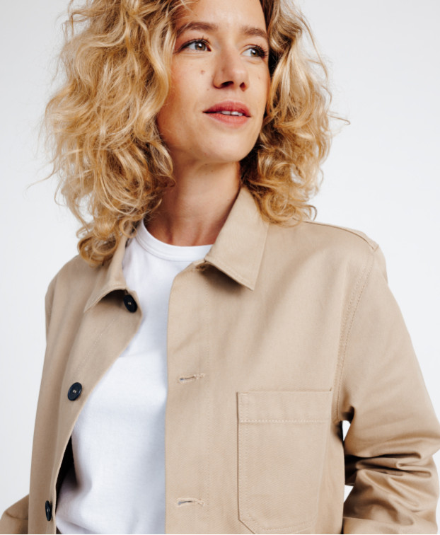 Veste Homme Made In France Valéry Beige  Coton Bio - Gentle Factory
