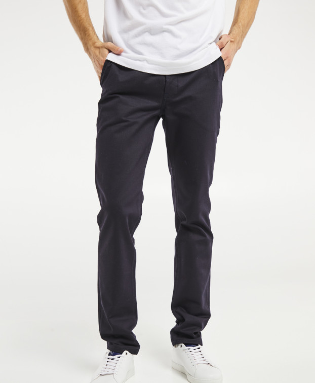 Chino Leon bleu marine made in France - La Gentle Factory - Vue de face