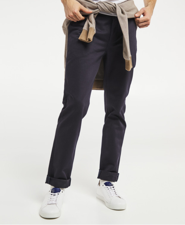 Chino Leon bleu marine made in France - La Gentle Factory - Vue avant