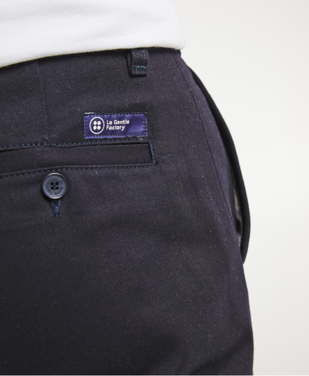 Chino Leon bleu marine made in France - La Gentle Factory - zoom poche
