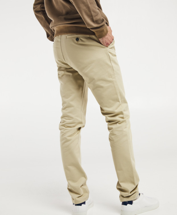 Chino Leon beige clair made in France - La Gentle Factory - vue de dos