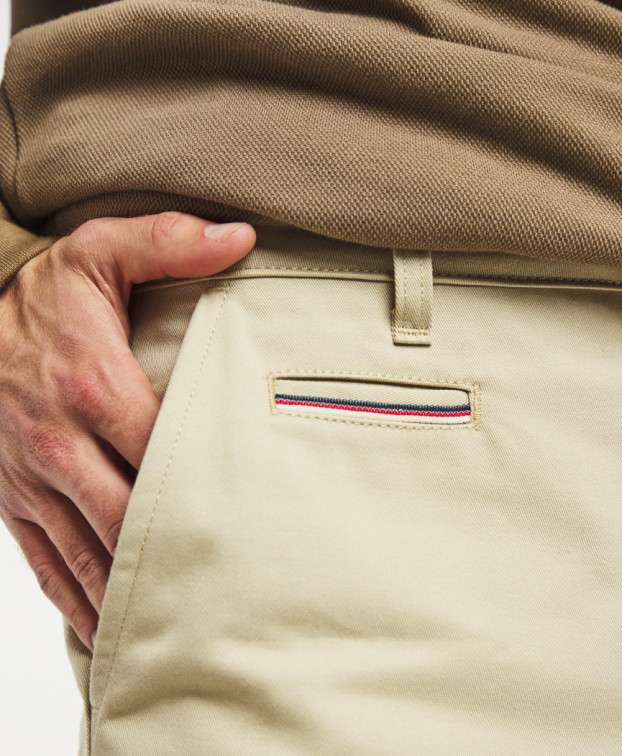 Chino Leon beige clair made in France - La Gentle Factory - zoom poche avant