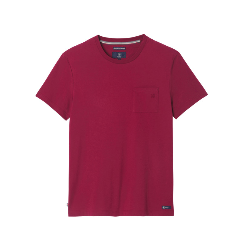 Tee-Shirt Esteban bordeaux Made In France Homme Coton bio La