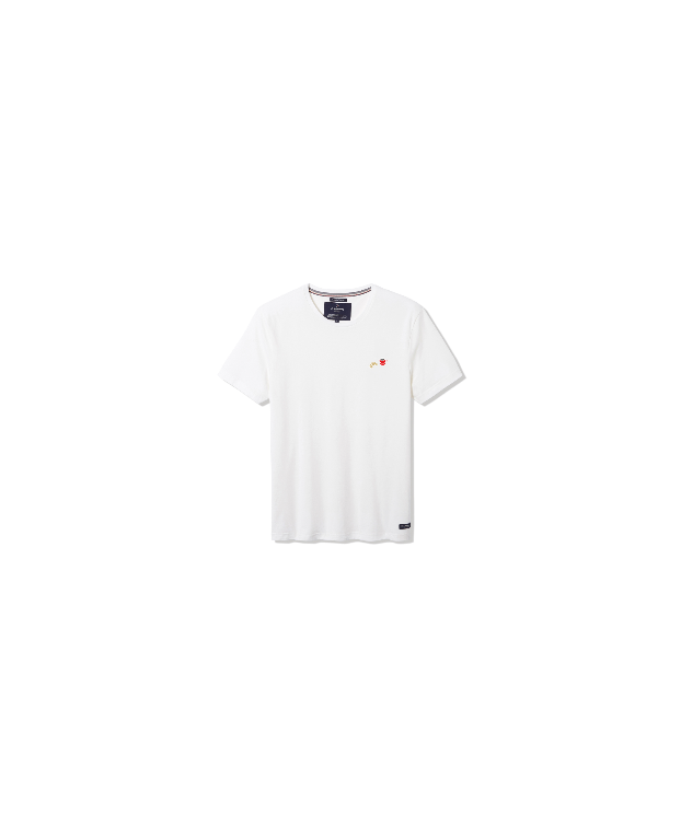 Tee-shirt Baptiste Brodé écru clair en Coton Bio- La Gentle Factory
