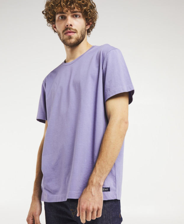 Tee-shirt Homme  Isao léger mauve - Coton Bio - La Gentle Factory