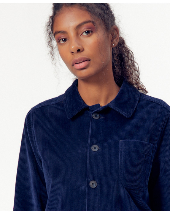 Veste Victoria bleu - vue devant veste fermée