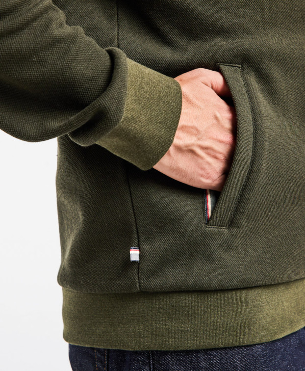Sweat Made In France Recyclé & Zippé Pedro Kaki - La Gentle Factory