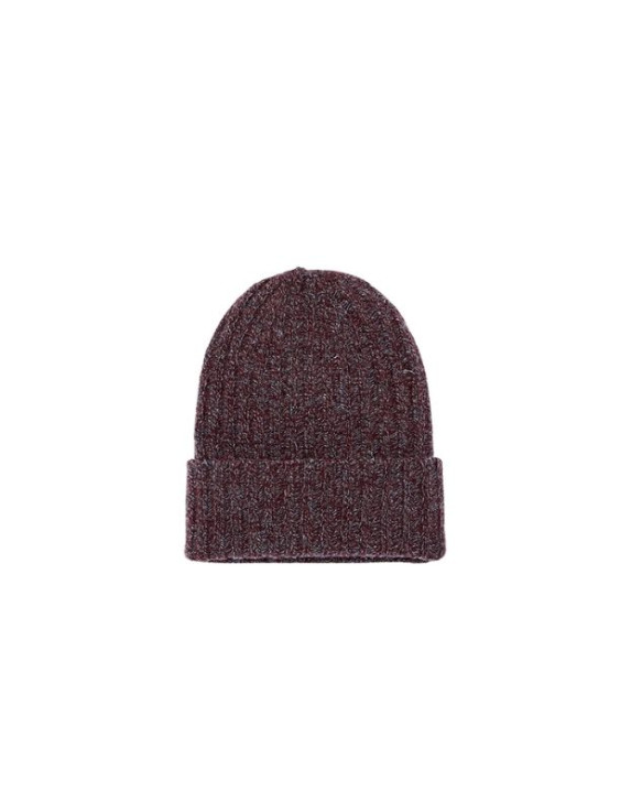 Bonnet Mont Blanc bordeaux en laine - Vue complète