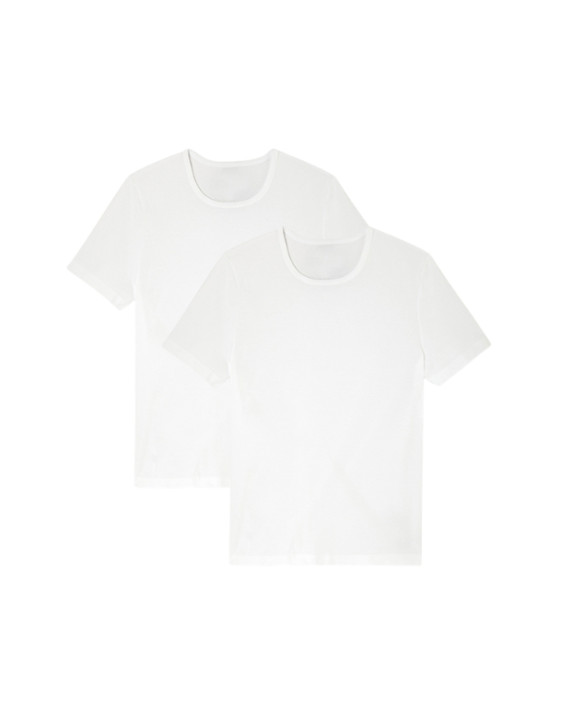 Tee-shirt Homme x 2- Pack Ecru Made in France -vue pack
