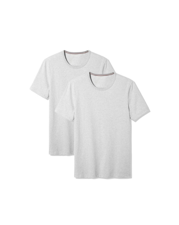 Tee-shirt Homme x 2- Pack Gris Chiné Made in France - vue pack