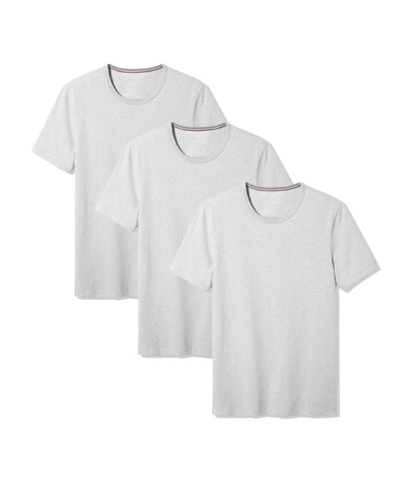 Tee-shirt Homme x 3- Pack Gris Chiné Made in France - vue pack