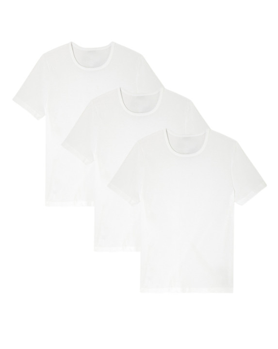 Tee-shirt Homme x 3- Pack Ecru Made in France - vue pack