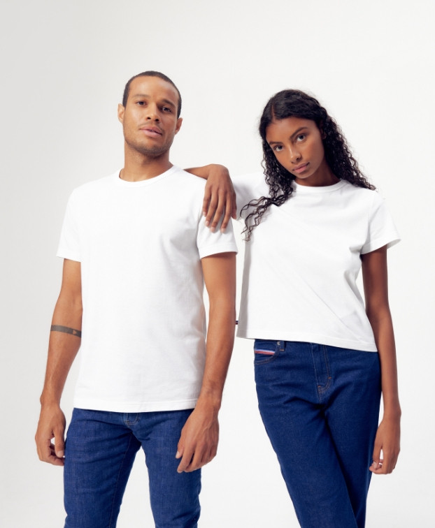 Tee-shirt Homme x 3- Pack Ecru Made in France - vue duo