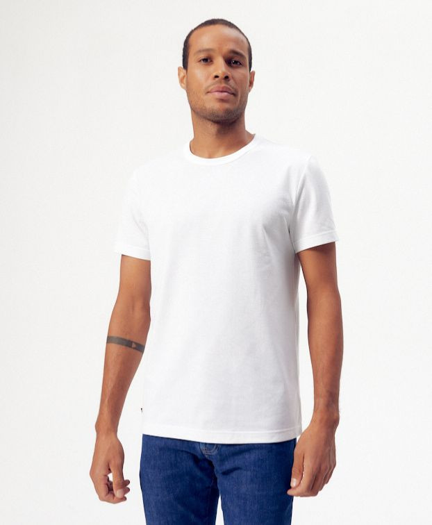 Tee-shirt Homme x 3- Pack Ecru Made in France - vue face
