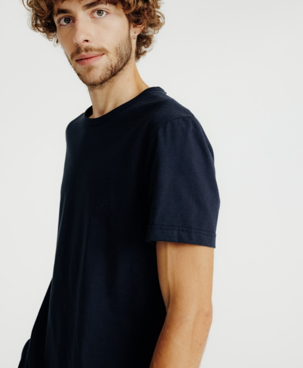 Tee-shirt Homme x 3- Pack Bleu marine Made in France - vue côté