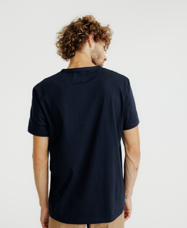 Tee-shirt Homme x 3- Pack Bleu marine Made in France - vue dos