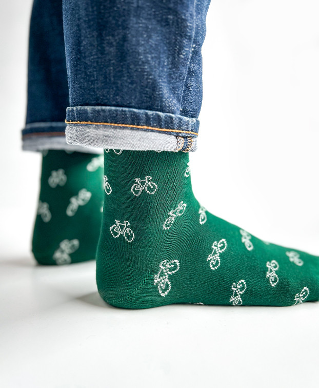 Chaussettes Made In France Homme Bio Caspar Verte - La Gentle Factory