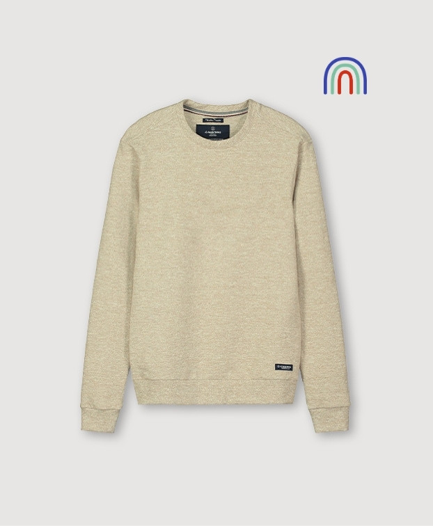 Justin, le sweat tout simple -Beige recyclé