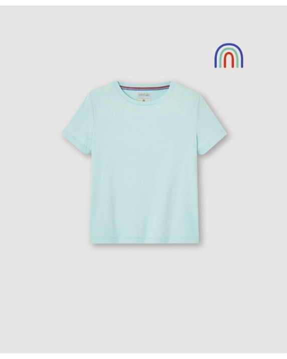 Tee-shirt Ida vert d'eau en coton bio - packshot