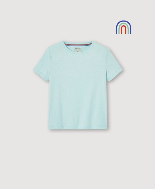 Tee-shirt Ida vert d'eau en coton bio - packshot