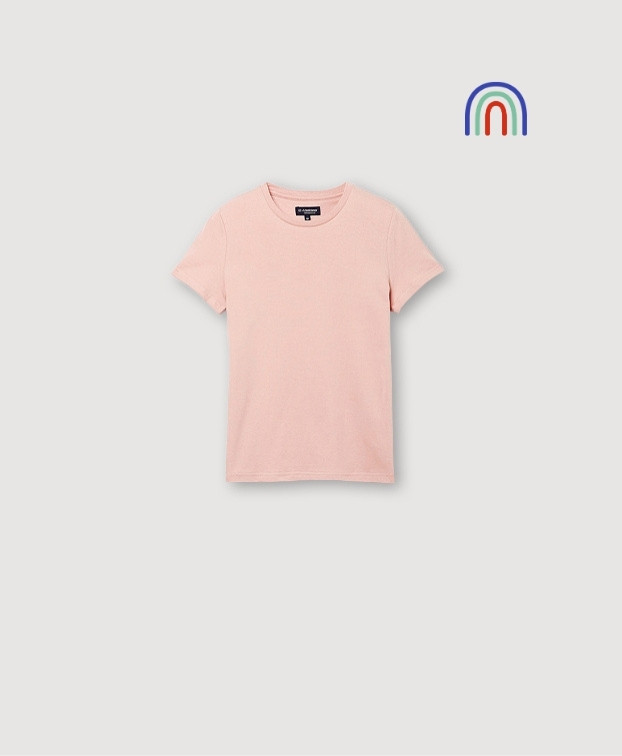 Joe, le tee-shirt enfant uni -  Vieux Rose - Coton Bio - packshot
