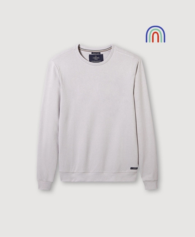 Justin, le sweat uni tout simple - La Gentle Factory - vue à plat