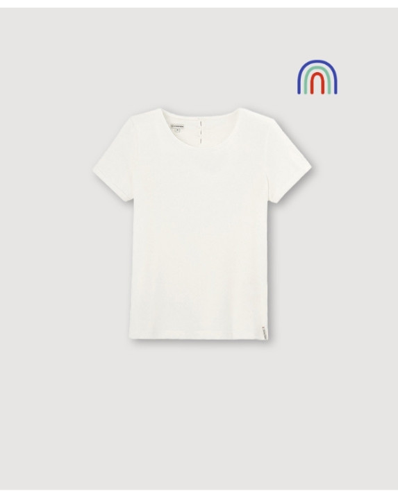 Julienne, le tee-shirt femme uni - La Gentle Factory - vue à plat