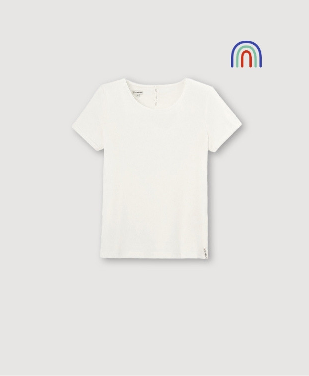 Julienne, le tee-shirt femme uni - La Gentle Factory - vue à plat