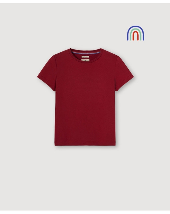 Julienne, le tee-shirt femme uni - vue à plat
