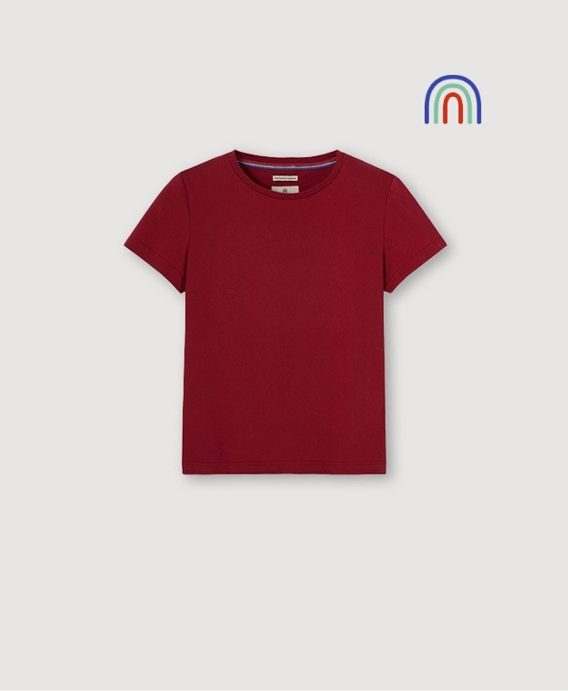 Julienne, le tee-shirt femme uni - vue à plat