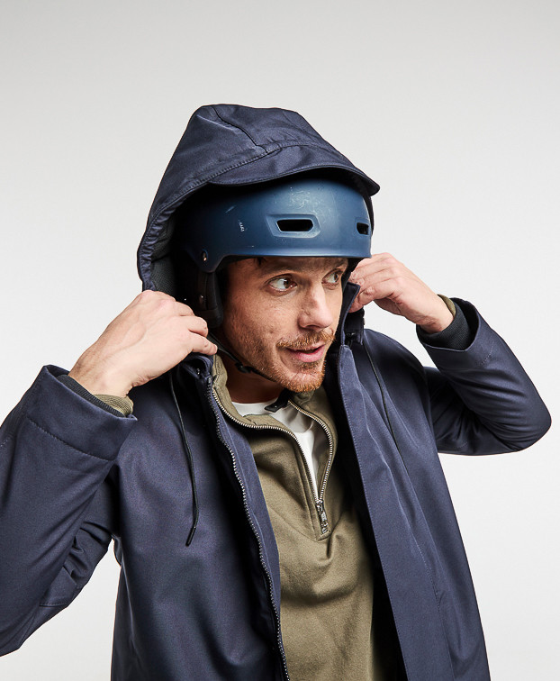 ELON MANTEAU WARM BLEU MARINE