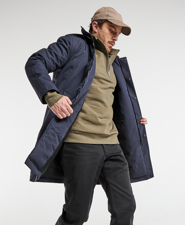 ELON MANTEAU WARM BLEU MARINE