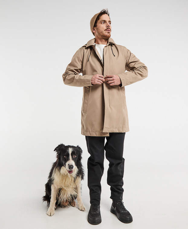 ELON MANTEAU CROSS OVER BEIGE MOYEN