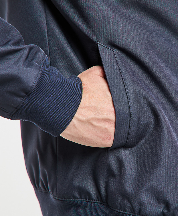 Blouson Bomber Made In Europe Déperlant Neil Bleu marine Polyester Recyclé - La Gentle Factory