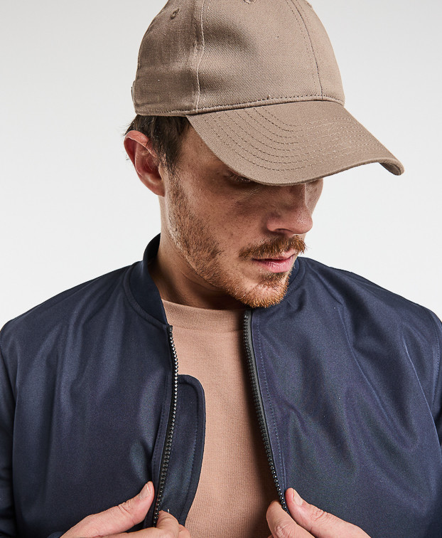 Blouson Bomber Made In Europe Déperlant Neil Bleu marine Polyester Recyclé - La Gentle Factory