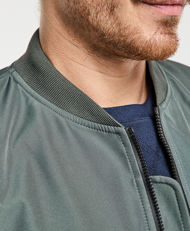 Blouson Neil cross over kaki en polyester recyclé