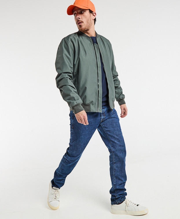 Blouson Neil cross over kaki en polyester recyclé