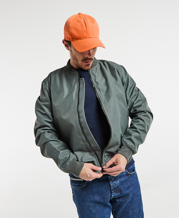 Blouson Neil cross over kaki en polyester recyclé