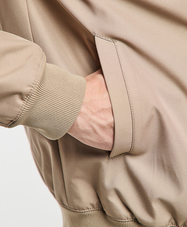 Blouson Bomber Made In Europe Déperlant Neil Beige Polyester Recyclé - La Gentle Factory