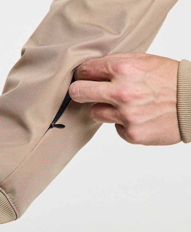 Blouson Bomber Made In Europe Déperlant Neil Beige Polyester Recyclé - La Gentle Factory