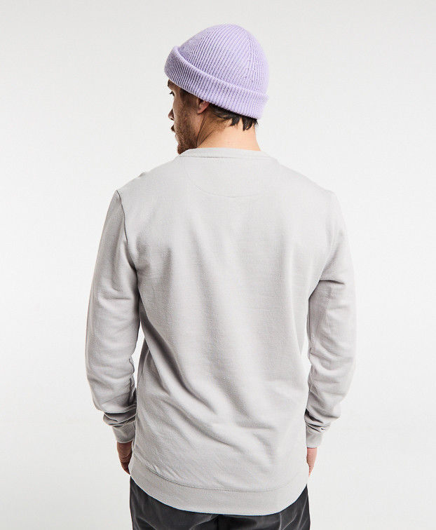 Justin, le sweat homme - Gris Acier Made in France - vue dos