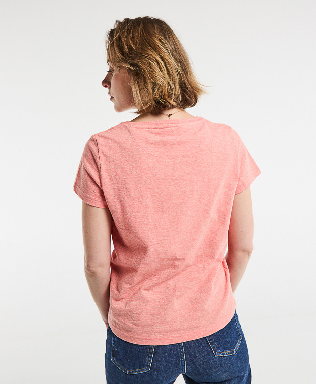 Julienne, le tee-shirt femme - Orange fantaisie - vue dos