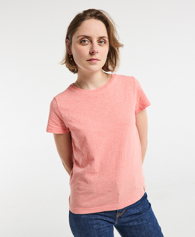 Julienne, le tee-shirt femme - Orange fantaisie - vue silhouette