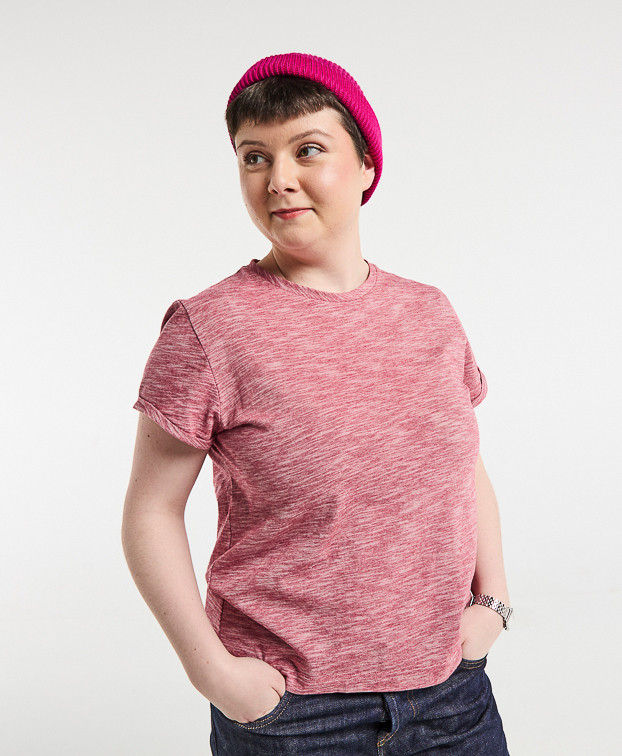 Tee-shirt Ida Bordeaux Fantaisie en coton bio - vue devant