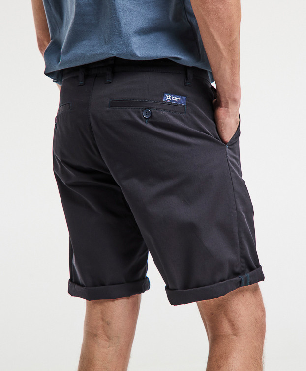 Bermuda made in France homme bleu marine coton bio - La Gentle Factory - vue dos